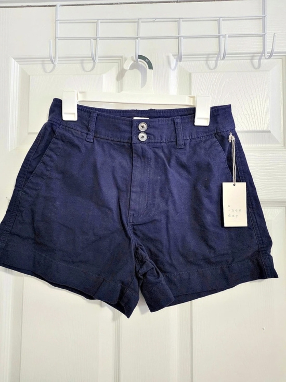 a new day High Waist Shorts in Blue Size 8 NWT